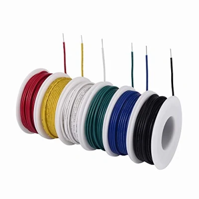 Abbildung von Tuofeng 24 awg/0,20 mm ² Massivkerndraht, 6 Verscheidene Farben, 9 Meter Spulen, Jumperdraht, Drahtverlegungsset