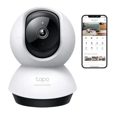 Abbildung von Tapo TP Link C220 360 WLAN Überwachungskamera für den Innenbereich, 2K 4MP, IR Nachtsicht, Bewegungserkennung, Zwei Wege Audio, kompatibel mit Alexa und Google Assistant, Babys/Haustiere