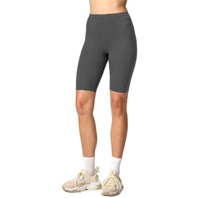 Abbildung von Merry Style Damen Sport Leggings kurz Sportleggings Radlerhose Sporthose aus Viskose MS10 145 (Graphite, S)