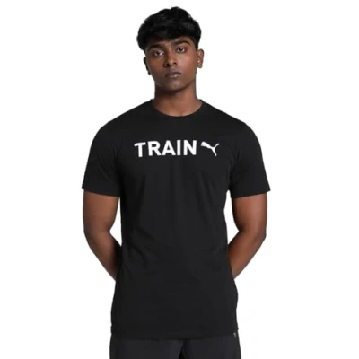 Abbildung von Puma MENS Graphic TEE Sport Tshirt, Herren, Größe: Large, Black