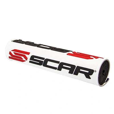 Abbildung von SCAR Lenkerpolster Lenker mit Mittelstrebe moto cross quad dirt bike Enduro Weiß