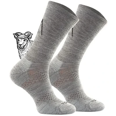 Abbildung von TODO BP LIGHT Dünn Merino Wandersocken für Herren, Damen,Trekking Socken, Atmungsaktiv, 34% Merinowolle Blend Funktionssocken, Outdoor (35 38, 2xGrau Grau)