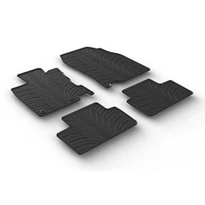 Abbildung von Gledring 0056 Fußmattensatz Gummi vorne und hinten 4 schwarz 750mm 550mm