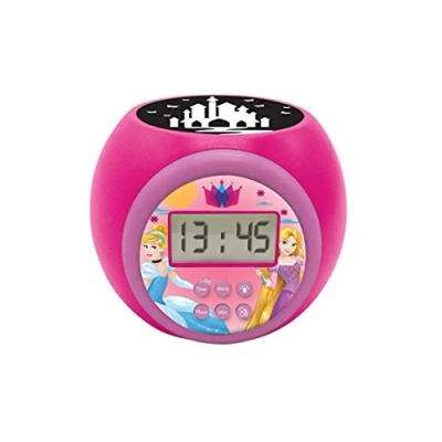 Abbildung von Lexibook Projector Wecker Disney Princess mit Schlummerfunktion und Weckfunktion, Nachtlicht Timer, LCD Bildschirm, Batteriebetrieb, RL977DP