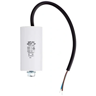 Abbildung von AnlaufKondensator MotorKondensator 16µF 450V 40x78mm Leitung M8 ; Miflex 16uF