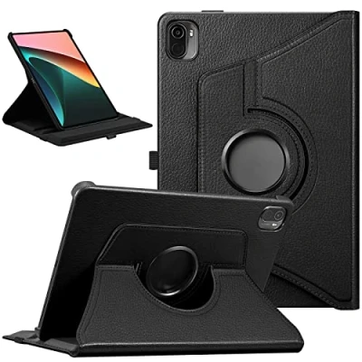 Abbildung von Fintie Hülle für Xiaomi Pad 5 / Pro ‎11 Zoll 2021, 360 Grad verstellbare Schutzhülle mit Auto Schlaf/Wach Funktion und Standfunktion 5/5 11&quot;, Schwarz