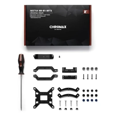 Abbildung von Noctua NM M1 MP78 chromax.black, CPU Kühler Montage Set für AMD AM5/AM4 und Intel LGA1851/LGA1700/LGA1200 (Schwarz)