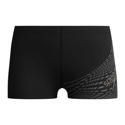 Abbildung von Speedo Medley Logo Aquashort für Jungen, Black/Usa Charcoal, 11 Years 12