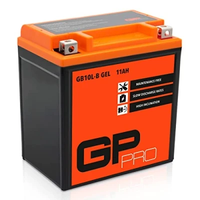 Abbildung von GP PRO GB10L B 12V 11Ah GEL Batterie (Kompatibel mit YB10L / B2) (Wartungsfrei &amp; Versiegelt) Akkumulator Motorrad Roller Motorradbatterie Rollerbatterie