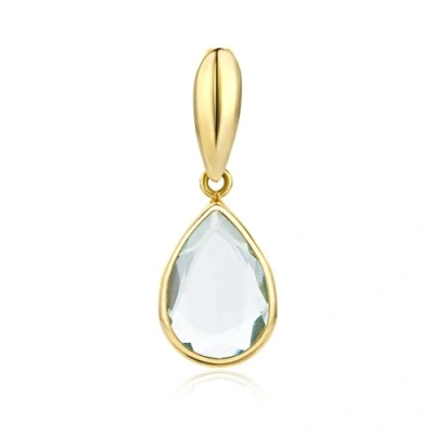 Abbildung von Miore Schmuck Damen Anhänger mit Edelstein Geburtsstein Amethyst Tropfenanhänger aus Gelbgold 14 karat / 585 Gold