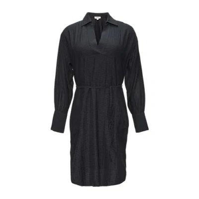 Abbildung von s.Oliver Hemdblusenkleid aus Viskosemix mit Strukturmuster Navy 36
