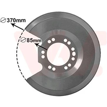 Abbildung von VAN WEZEL 1828373 Ankerblech Hinterachse links, rechts, FORD: MONDEO 3 Stufenheck