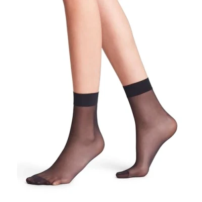 Abbildung von FALKE Damen Socken Seidenglatt 15 DEN W SO Transparent einfarbig 1 Paar, Blau (Marine 6179), 35 38