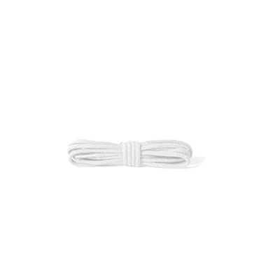 Abbildung von Kaps Schnürsenkel rund und dünn 2mm breite Schnürbänder aus 100% Baumwolle in hochwertiger Qualität Schuhbänder für Freizeitschuhe Modeschuhe 1x Paar (75 cm 4 to 5 Ösenpaare) , 01 Weiß
