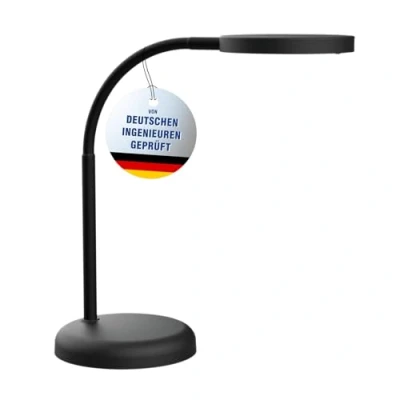 Abbildung von MAUL Schreibtischlampe LED MAULjoy Kleine mit Standfuß Moderne Tischlampe für Schreibtisch, Büro Flexible Lampe 3000K warmweißem Licht Schwarz