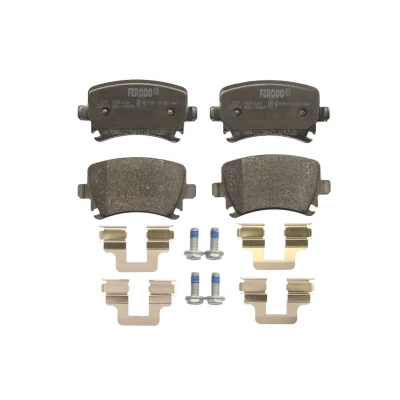 Abbildung von FERODO PREMIER ECO FRICTION FDB1636 Bremsbelagsatz für Verschleißwarnanzeiger vorbereitet mit Bremssattelschrauben Zubehör AUDI: Q3, A6 C6 Saloon