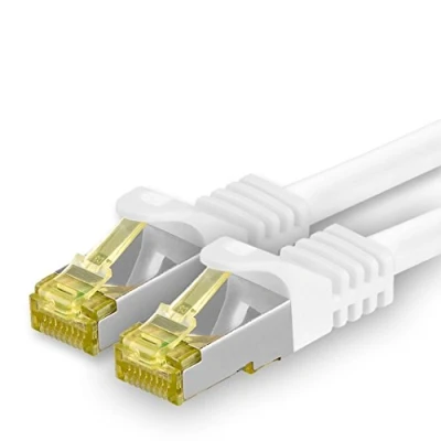 Abbildung von 1aTTack.de Cat.7 Netzwerkkabel 15m Weiß 1 Stück Cat7 Ethernetkabel Netzwerk LAN Kabel Rohkabel 10 Gb s SFTP PIMF LSZH Set Patchkabel mit Rj 45 Stecker Cat.6a