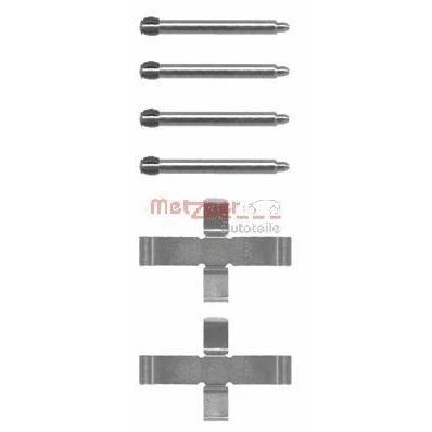Abbildung von METZGER 109 1046 Zubehörsatz, Scheibenbremsbelag MERCEDES BENZ: W124 Estate, C Class Saloon, Saloon
