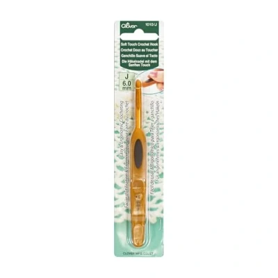 Abbildung von Clover CL1010 Häkelnadel, Plastic, Gold, 6 mm Größe