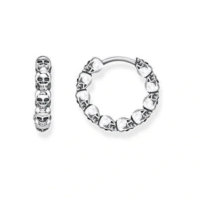 Abbildung von Thomas Sabo Damen Ohrringe Creolen Totenköpfe 925 Sterling Silber CR619 637 21