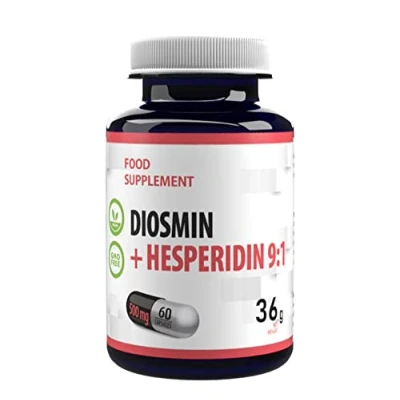Abbildung von Hepatica Diosmin Hesperidin 500mg 60 Vegane Kapseln, Laborgeprüft, Hochdosiert, Nicht GVO &amp; Glutenfrei