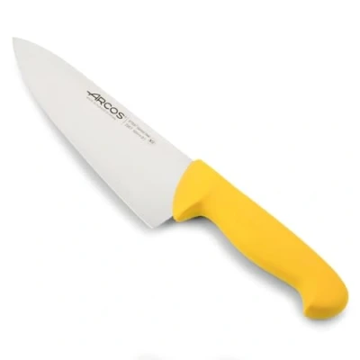 Abbildung von Arcos Serie 2900 Kochmesser Klinge Nitrum Edelstahl 200 mm HandGriff Polypropylen Farbe Gelb