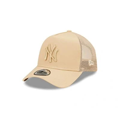 Abbildung von New Era Mesh Einsatz Fan Artikel York Yankees MLB Baseball Beige A Frame Trucker Cap One Size