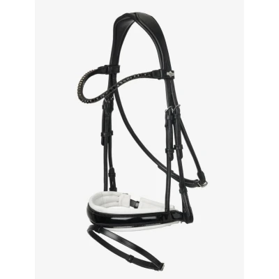 Abbildung von LeMieux Zaum Kudos Patent Dressur Schwarz/Silber