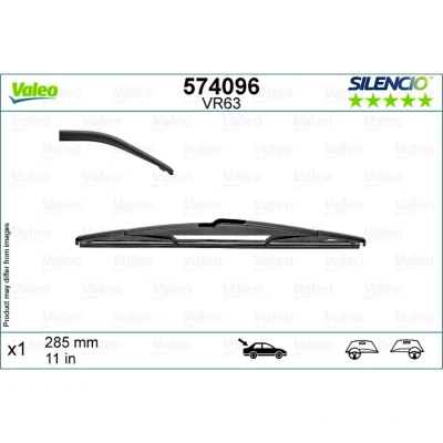 Abbildung von Scheibenwischer Valeo 574096 285mm hinten KIA: Sportage IV, CARENS 4, HYUNDAI: i10 II Hatchback
