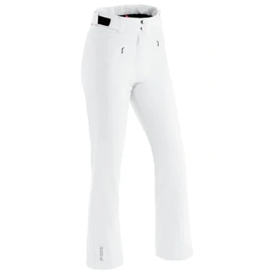 Abbildung von Maier Sports Allissia Slim, Enganliegende Damen Skihose, Wasserdichte Schneehose, Stretchmaterial und verstellbarer Bund, PFC frei, mTHERM Wattierung &amp; mTEX Wetterschutz, Weiß, Gr. 40 (W31/L31)