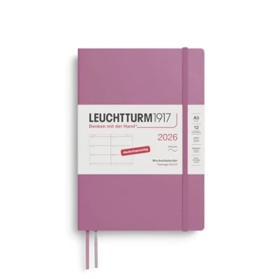 Abbildung von LEUCHTTURM1917 372556 Wochenkalender Medium (A5) 2026, 12 Monate, Softcover, Dusty Rose, Deutsch