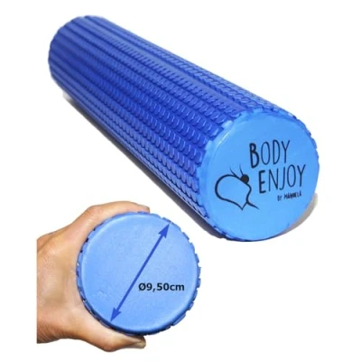 Abbildung von Medium Faszienrolle Für Ruecken Wirbelsaeule Massage Rueckenstrecker Ø9,5cm x43cm (Ozean Blau), Yoga Pilates Faszien Foam Roller Nacken &amp; Rueckenschmerzen Triggerpunkt Behandlung