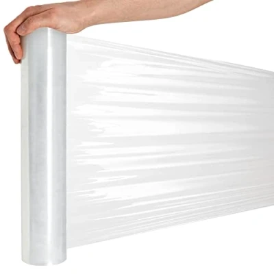Abbildung von RAGO® Stretchfolie Transparent folie für möbel 150m Hand rollen I Palettenfolie Handfolie Wickelfolie Verpackungsmaterial Packfolien (7,5 x 7,5 40 cm) 0,9 kg Länge