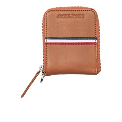 Abbildung von JACK &amp; JONES Men&#039;s JACELIAS Leather Wallet Geldbörse, Cognac