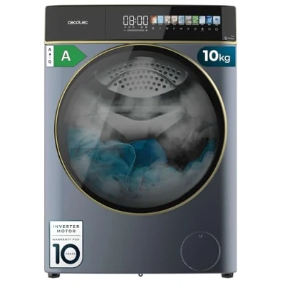 Abbildung von Cecotec Waschmaschine 10kg Frontlader Bolero DressCode 10900 Inverter FullColor Ice Blue A 1400 U/min, geringer Energieverbrauch, Bildschirm 10,3&quot;, 11 Prog, Plus, Dampfreinigung