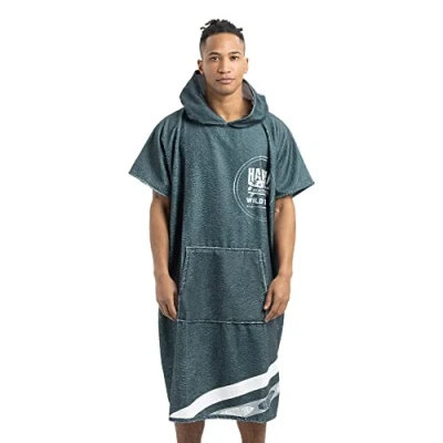 Abbildung von HOMELEVEL Badeponcho Unisex Surf Poncho aus Baumwolle/Polyester Handtuch für Erwachsene Bademantel Damen und Herren Badetuch mit Kapuze
