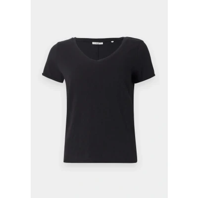 Abbildung von Marc O&#039;Polo Denim Short Sleeve V NECK Tshirt basic, Damen, Größe: XS, Black