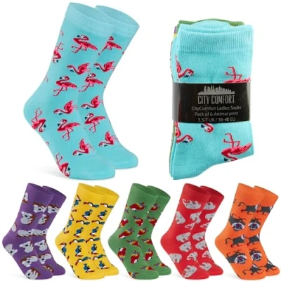 Abbildung von CityComfort Damen Wadensocken, Atmungsaktive Strümpfe Socken im Multipack (Multi Tier 6er Pack)