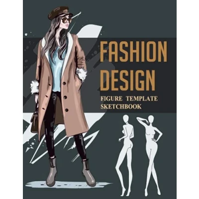 Abbildung von Fashion Design Figure Template Sketchbook: 470 Large Female for Sketching Your Styles Easy to Create Unique ... Drawing Book (AAJ1: Two model per pages.)