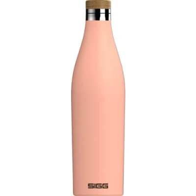 Abbildung von SIGG Isolierte Trinkflasche Meridian Auslaufsicher Extra schlank BPA frei Plastikfrei Doppelwandiger 18/8 Edelstahl Bambus Schraubverschluss 0,5L / 0,7L