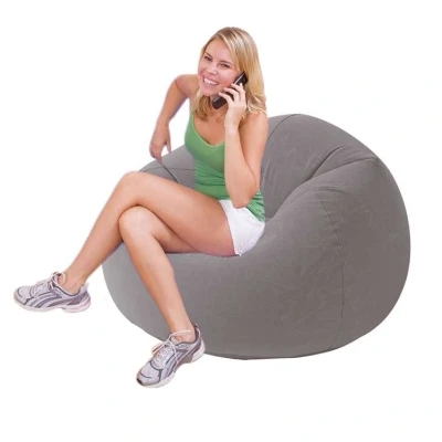Abbildung von Intex Beanless Bag Chair Inflating Furniture Bean 1.14 m x 71 cm, Grey