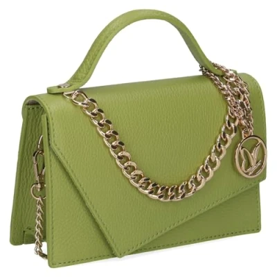 Abbildung von CAPRICE Damen Henkeltasche aus Leder Klein, Grün (Apple Nappa), 1