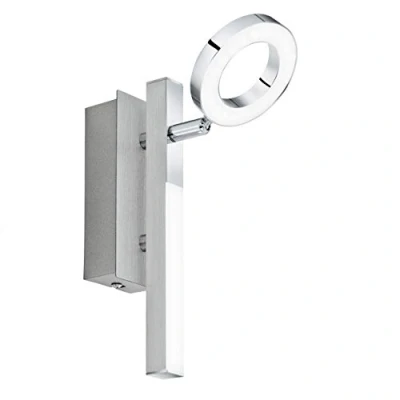Abbildung von EGLO LED Wandlampe Cardillo, Wandleuchte, Wandstrahler aus Alu, Metall und Kunststoff, Wohnzimmerlampe in Chrom, Flurlampe warmweiß