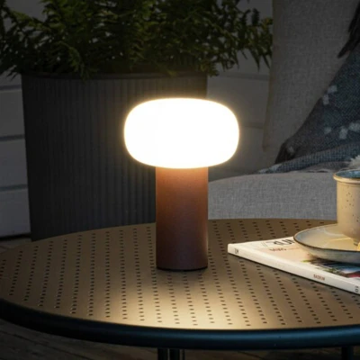 Abbildung von LED Tischleuchte Antibes, IP54, Akku, RGBW, rost