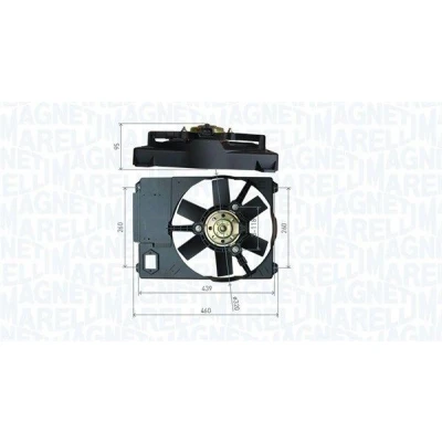 Abbildung von MAGNETI MARELLI 069422800010 Lüfter 305 12 350 FIAT: Ducato II Platform/Chassis