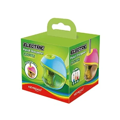 Abbildung von Keyroad Bleistiftspitzer Elektrisch 1 Stück für Kindergarten Vorschule und Schule, KR971783, Blau/ Rosa (sortiert)
