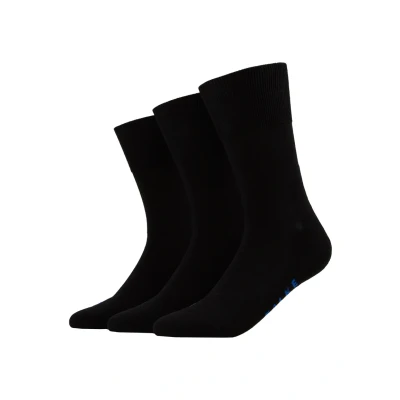 Abbildung von Falke RUN 3PACK Unisex Anatomical Plush SOLE Socken, Größe: 39 41, Black