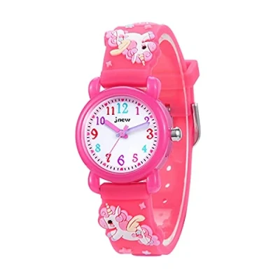 Abbildung von Anloo Mädchen Jungen Kleine Kinder Niedlich Uhr Armbanduhr Zeit Lehrer,Silikon Kinderuhr 3D Cute Cartoon Wasserdicht Lehruhr Geschenk für Kids