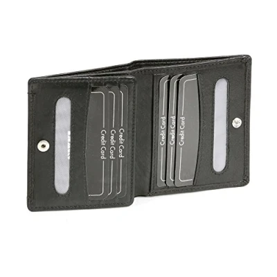 Abbildung von LEAS Kreditkartenhülle, Scheckkartenmappe Echt Leder, schwarz Card Collection