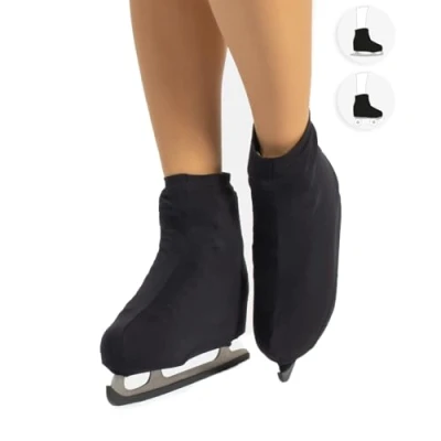 Abbildung von CALZITALY Skates Cover, Rollschuhe und Schlittschuhe Überzieher, Hautfarbe, Karamell, Schwarz, Schuhgröße 28 42, 70 DEN, Made in Italy (28 32, Schwarz)